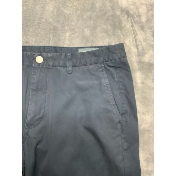 Bonobos Pants Men's 35x34 Blue Plaid Lined Pockets Washed Chinos Cotton Zipfly - Picture 3 of 14